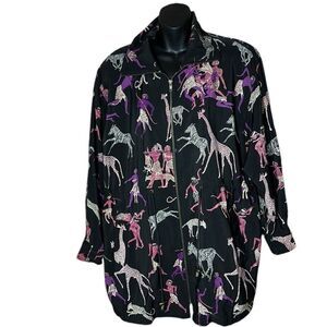 Via ripatti designs California African animals people novelty drawstring jacket